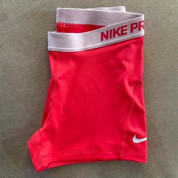 pink nike biker shorts